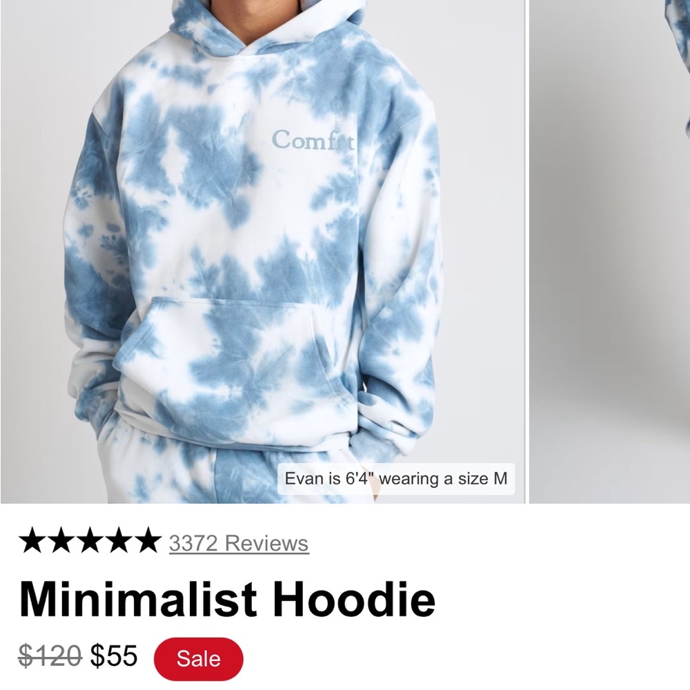 Comfy Blue Tie-Dye Hoodie